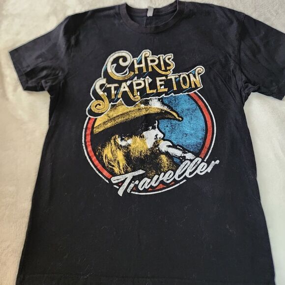 Next Level Chris Stapleton Black Tshirt With Graphics Size Medium - Picture 1 of 5